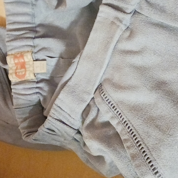 GB Light Blue Faux Seude Short Set - Picture 3 of 8